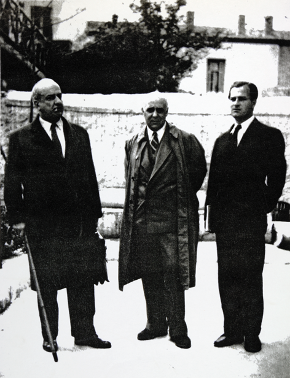 George Katsimbalis, George Seferis and Paddy in Athens, 1951