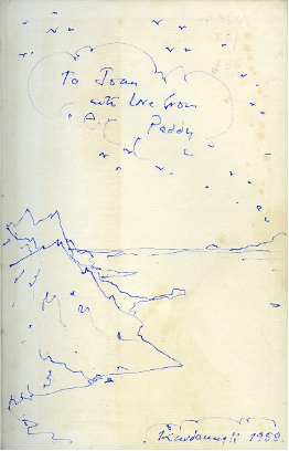 Dedication by Paddy to Joan in his book Mani
